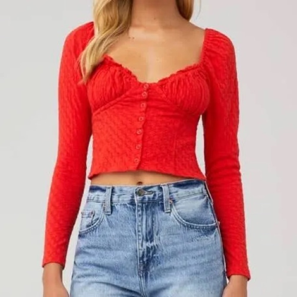 Free People Lady Bug top